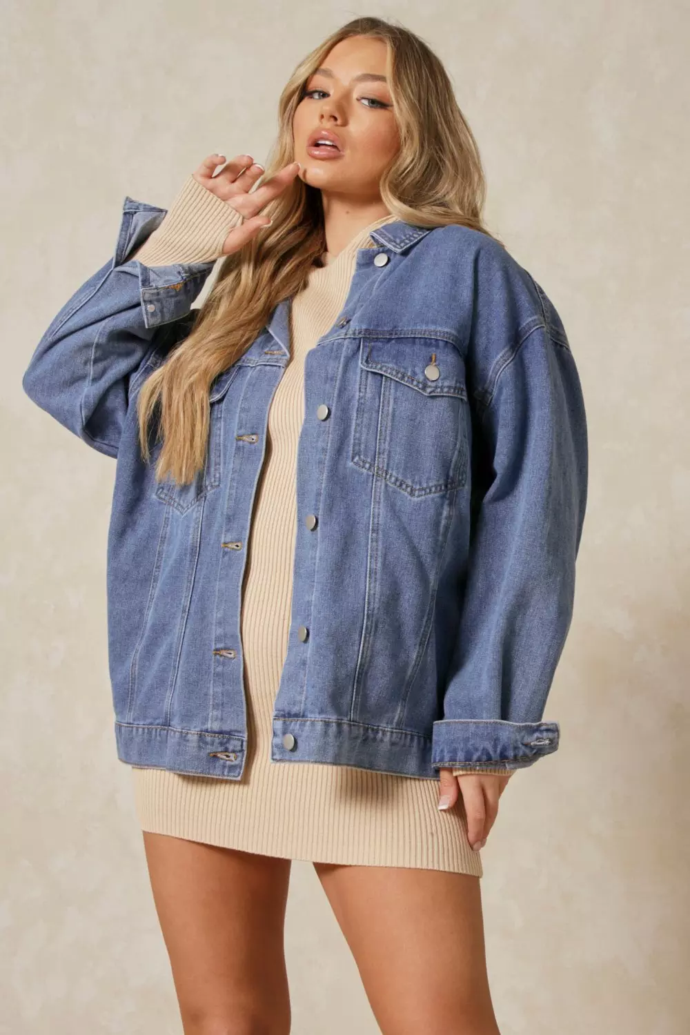 Extreme Oversized Volume Sleeve Denim Jacket